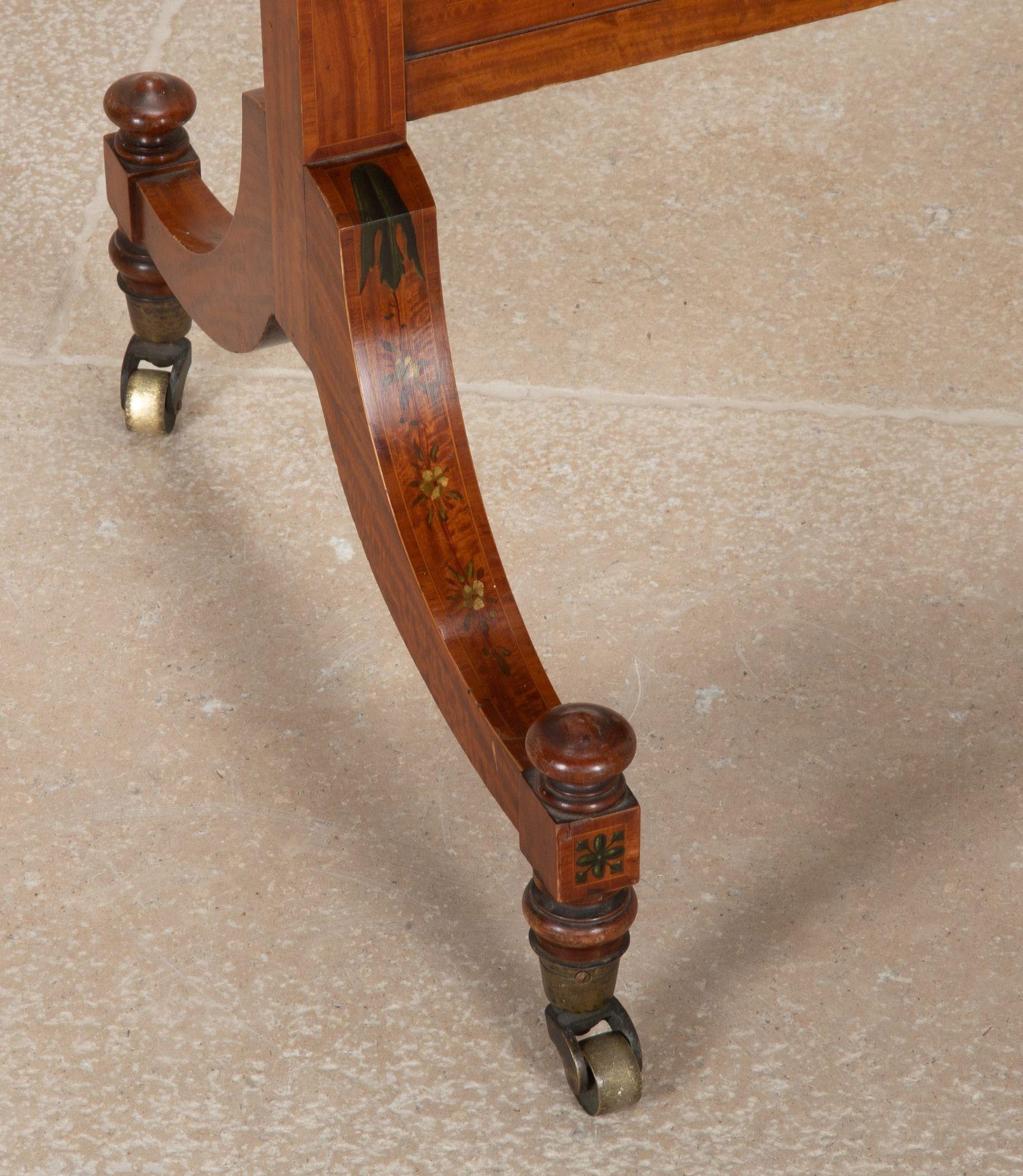 Large Early 20th Century Edwardian Satinwood Cheval Mirror For Sale 5