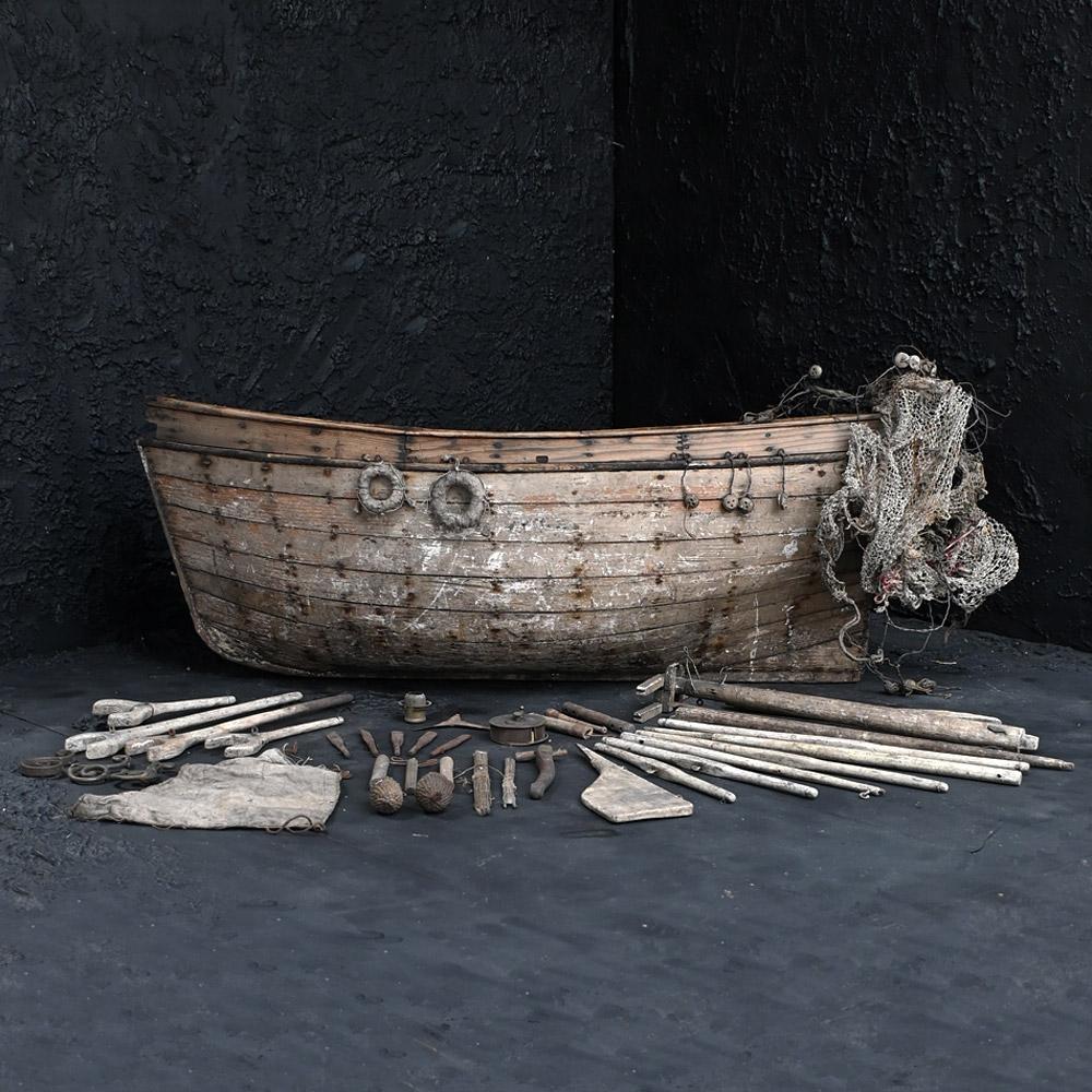 Großes englisches Scratch Built / Folk Art Schiffsmodell aus dem frühen 20. (Volkskunst) im Angebot