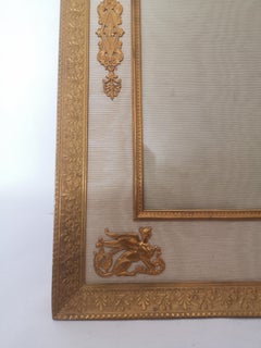Large Early 20th Century French Belle Epoque Gilt Bronze Photo Frame