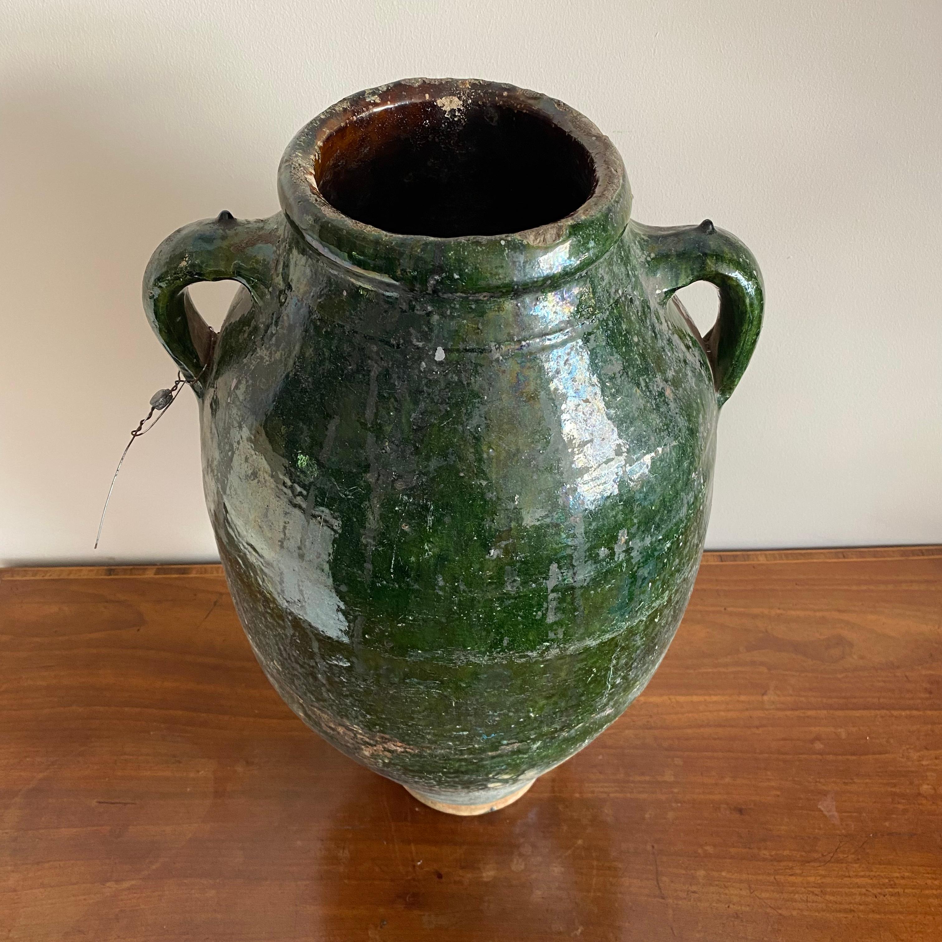 Large Early 20th Century French Glazed Pot In Good Condition In Tetbury, GB