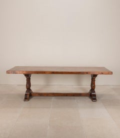Large Early 20th Century French Oak Refectory Table
