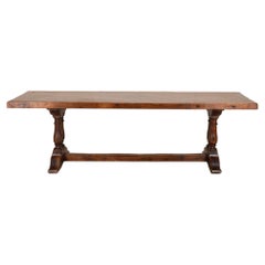 Large Early 20th Century French Oak Refectory Table
