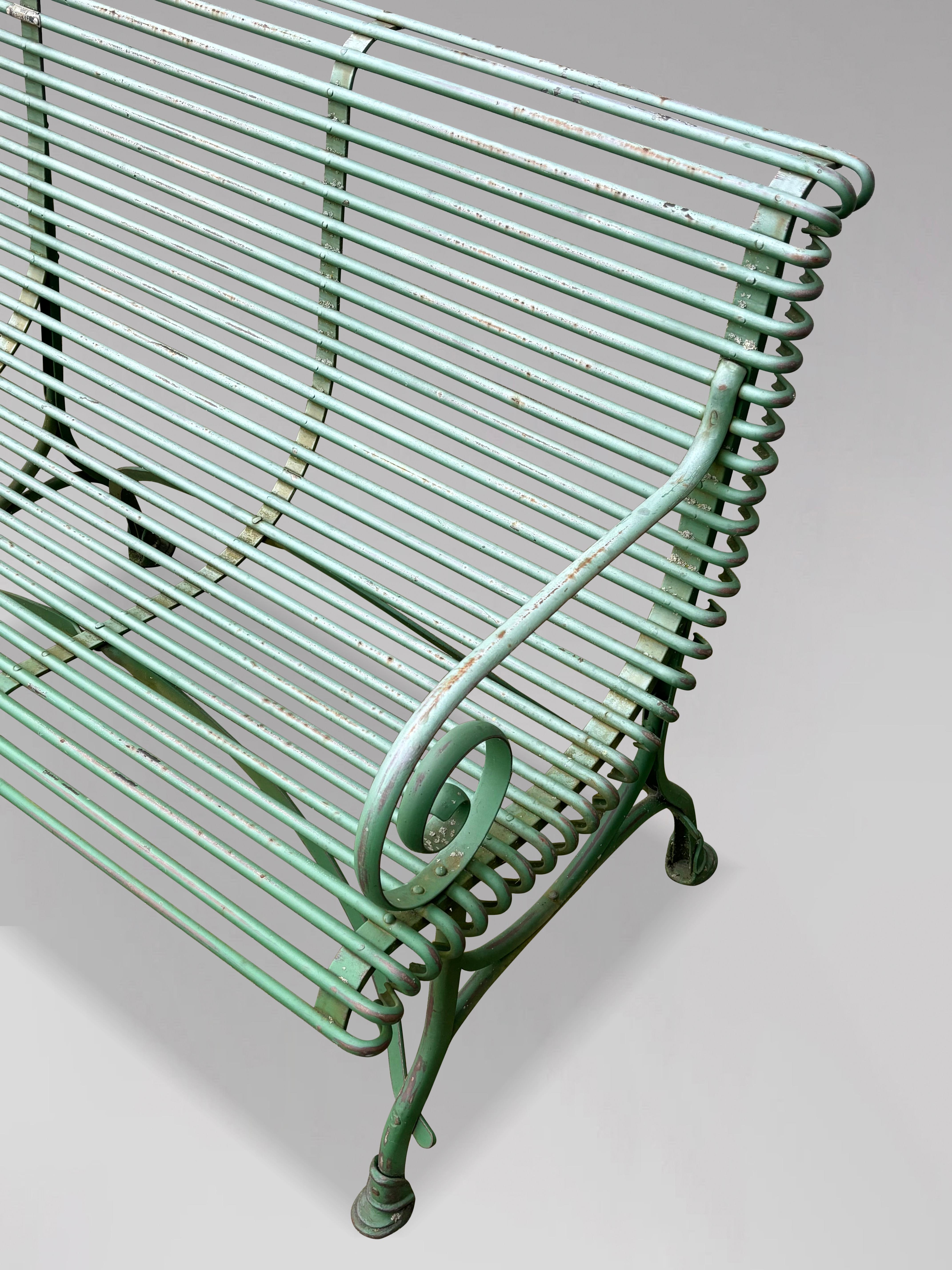 Large Early 20th Century French Painted Iron Garden Bench from Arras 3