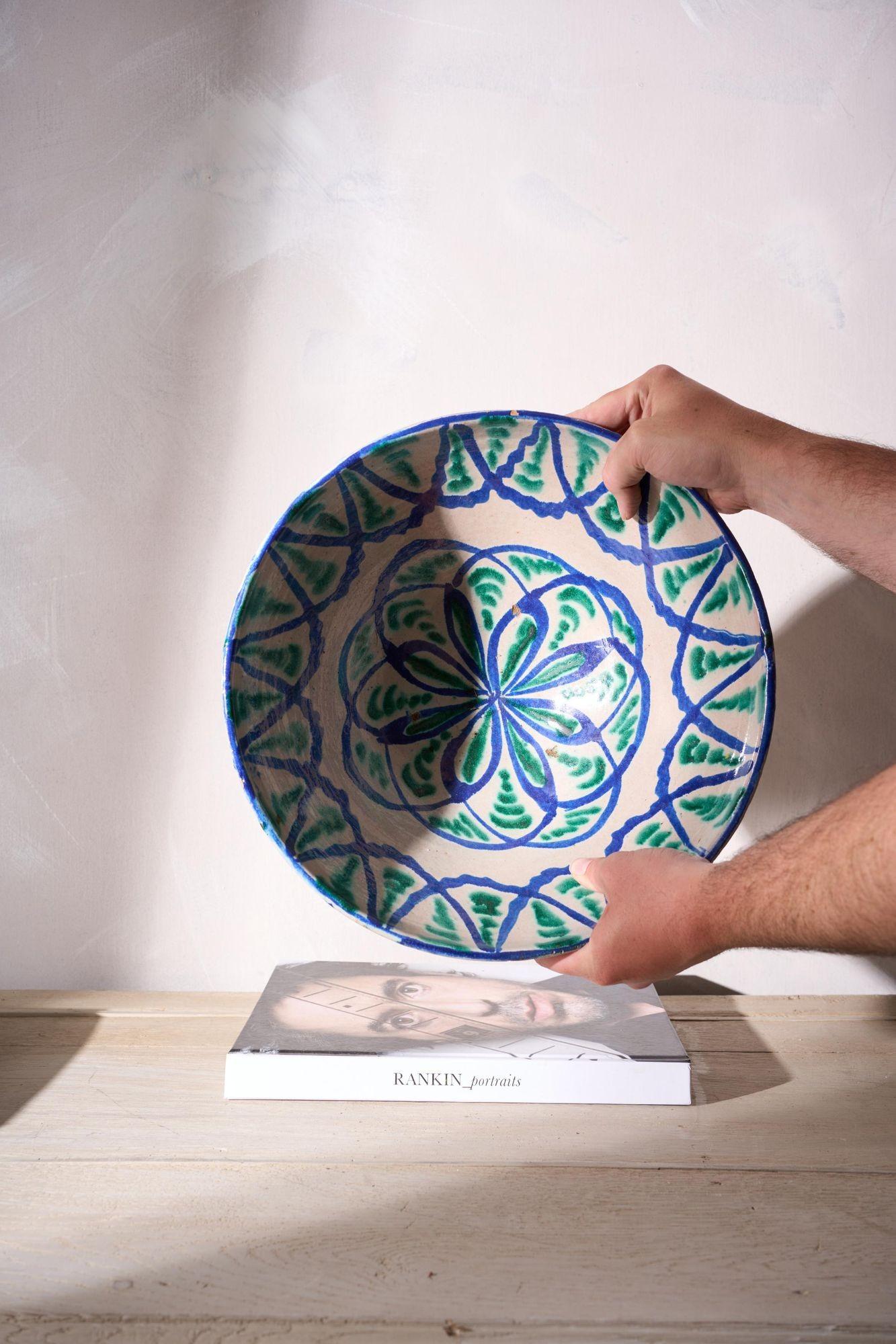 Grand bol en poterie française du début du 20e siècle en vente 2