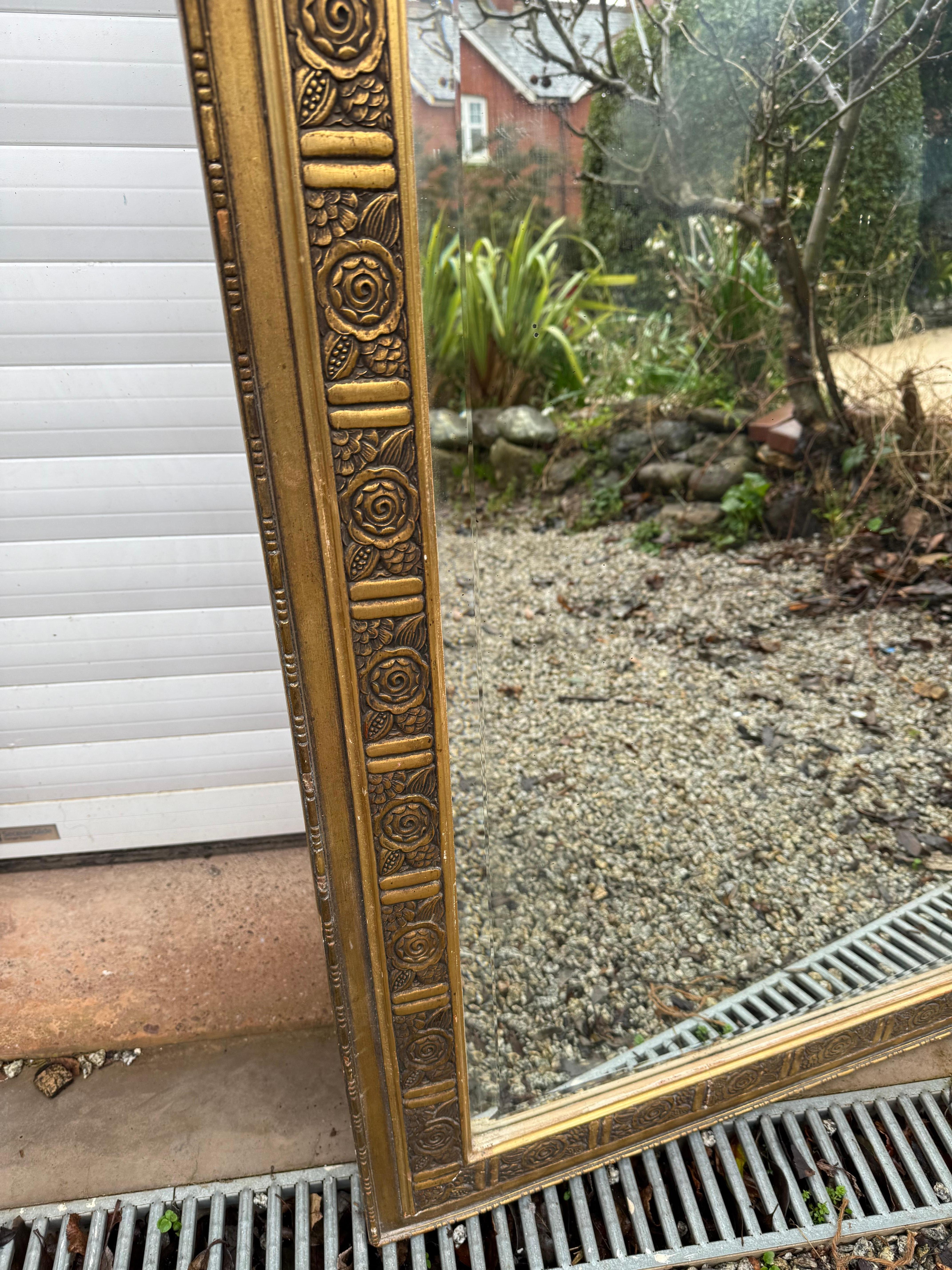 Large early 20th century gilded over mantle , Art Deco 4