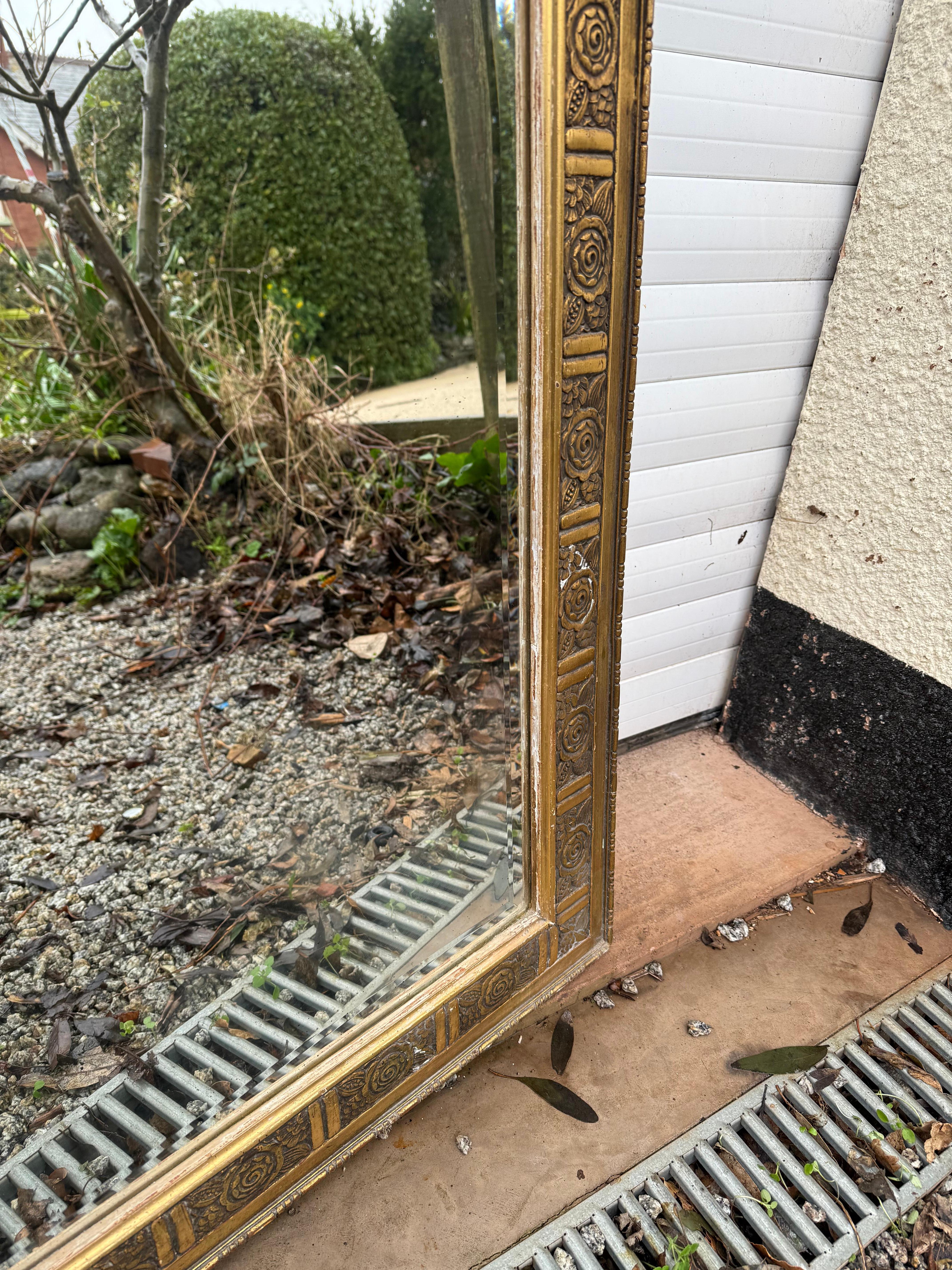 Large early 20th century gilded over mantle , Art Deco 2