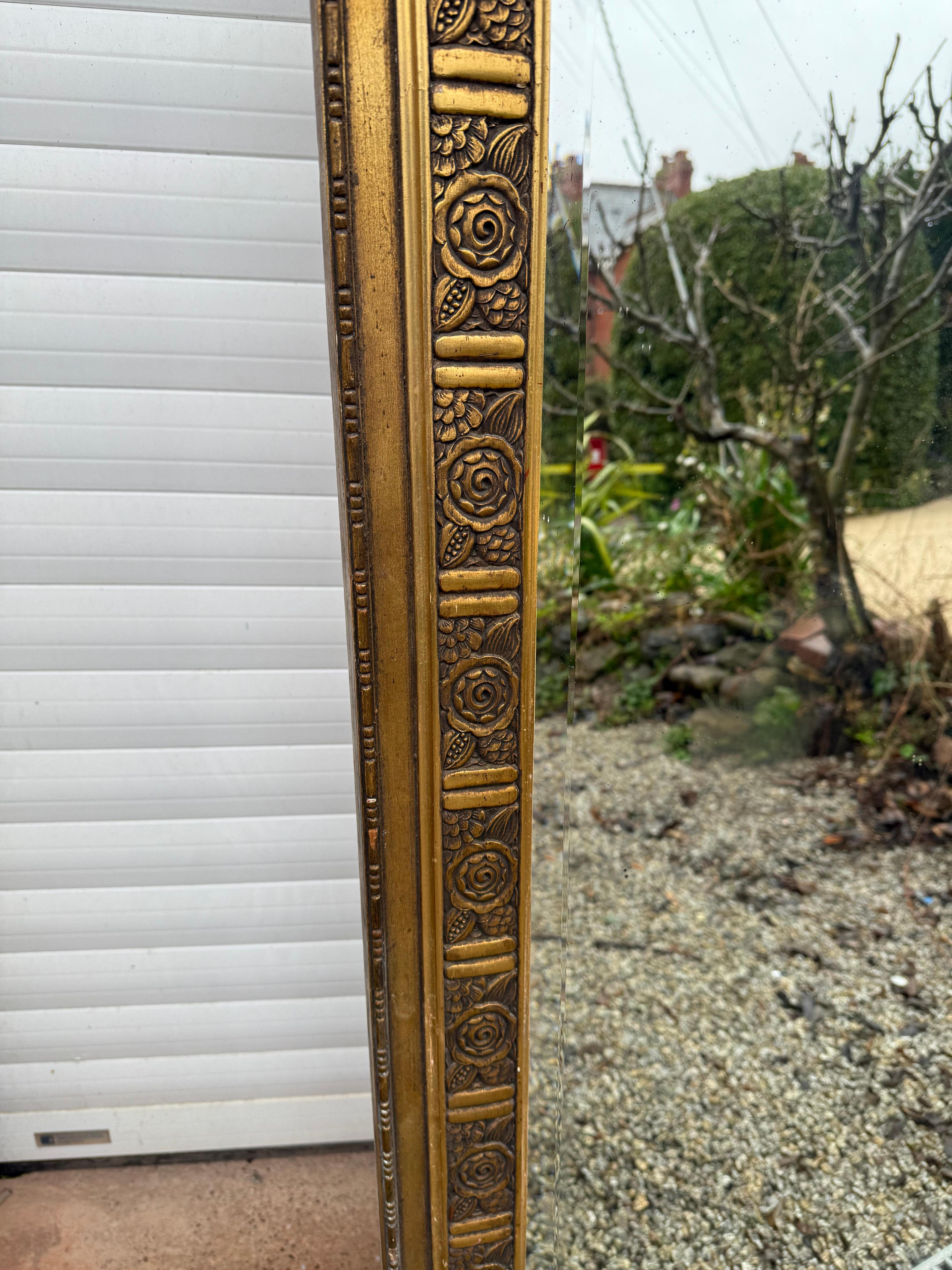 Large early 20th century gilded over mantle , Art Deco 3