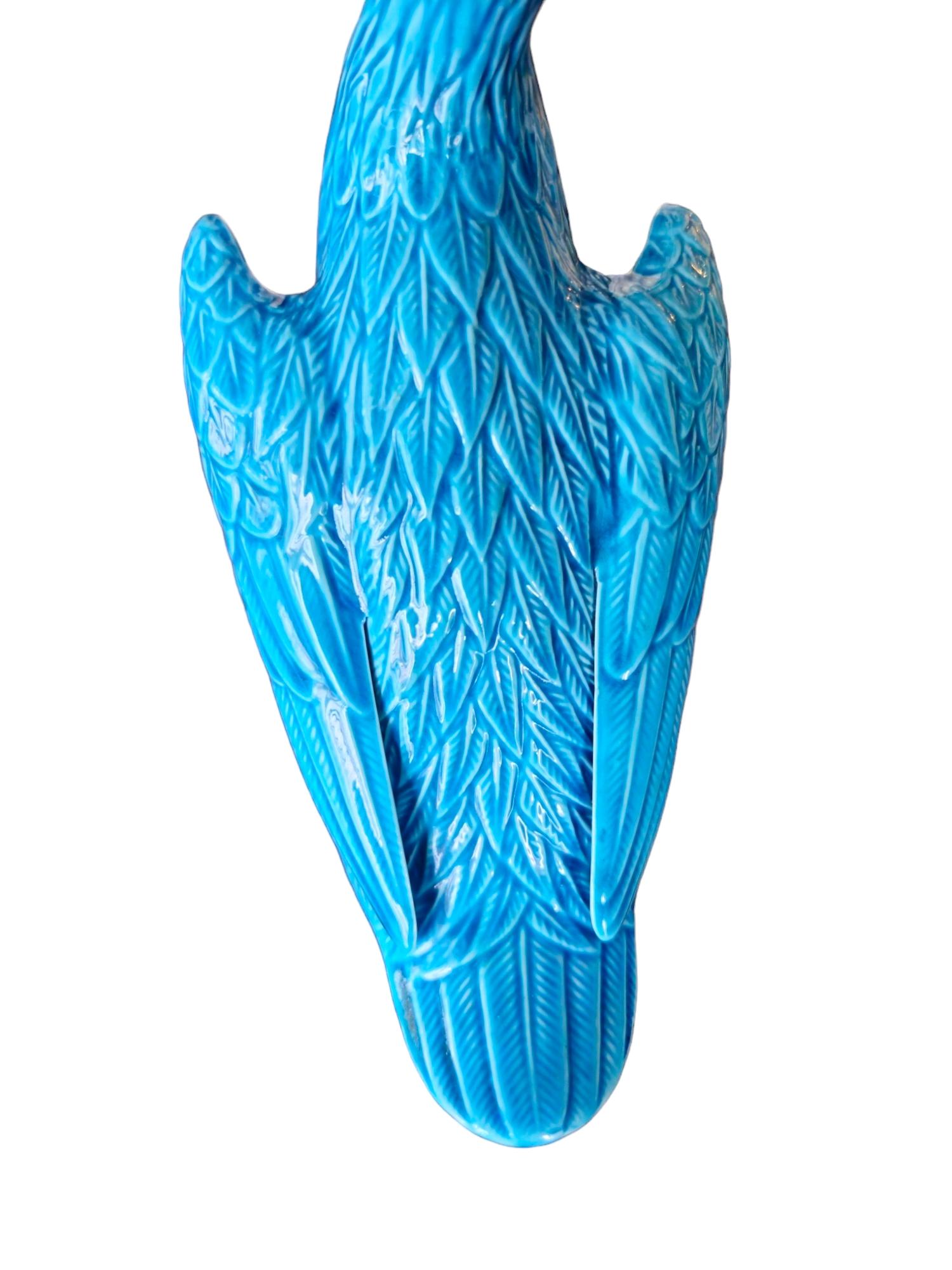 Große blau glasierte Keramik-Ente aus dem frühen 20. Jahrhundert im Angebot 2