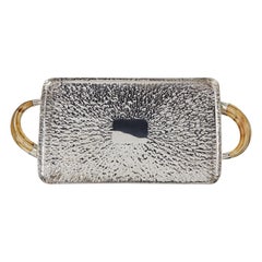 Large Early 20th Century Hammered Silver Plated Tray Hukin and Heath, circa 1910