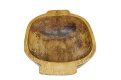 Large early 20th century hand carved bowl