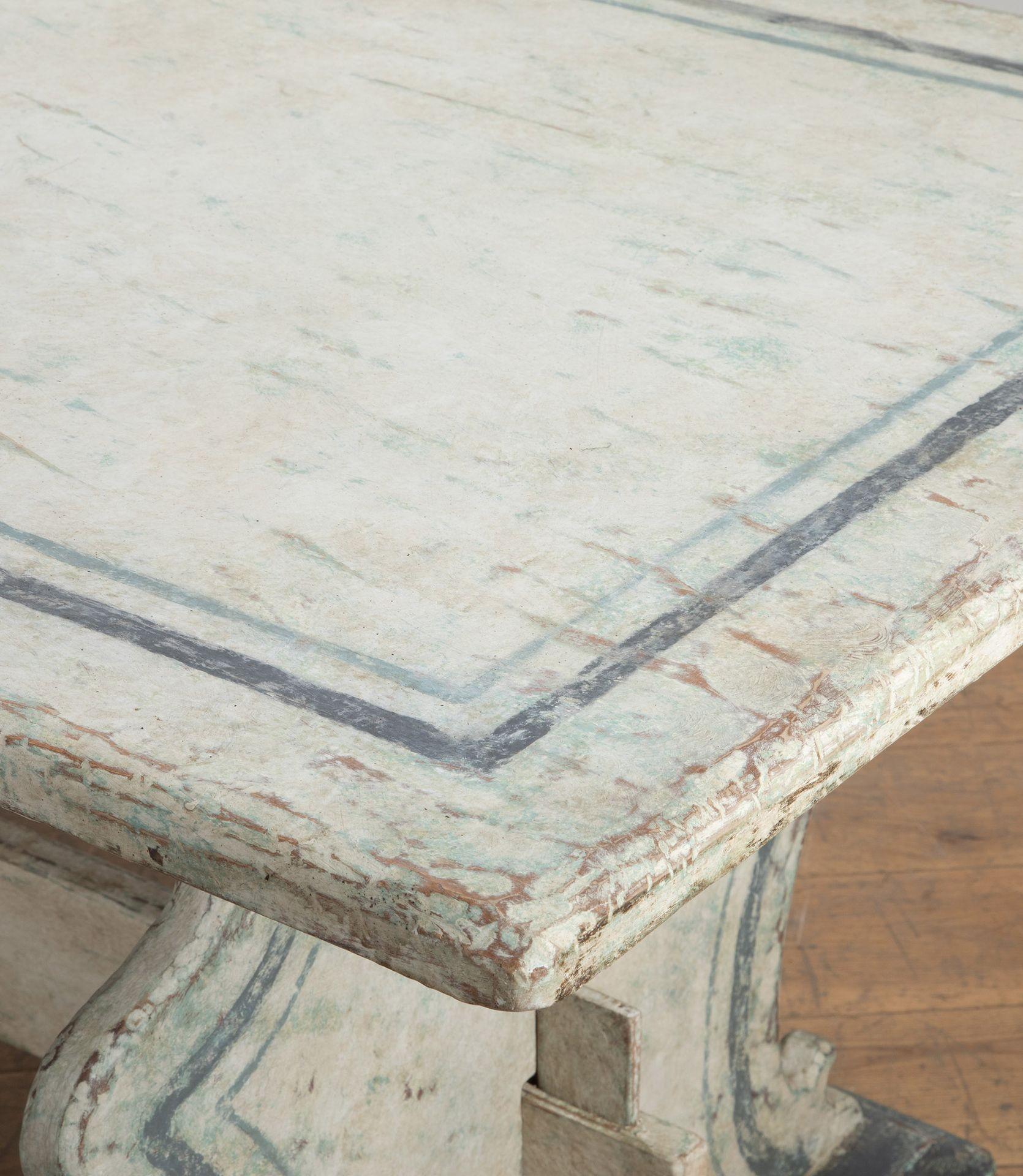 Large Early 20th Century Italian Tuscan Trestle Table In Good Condition For Sale In Gloucestershire, GB