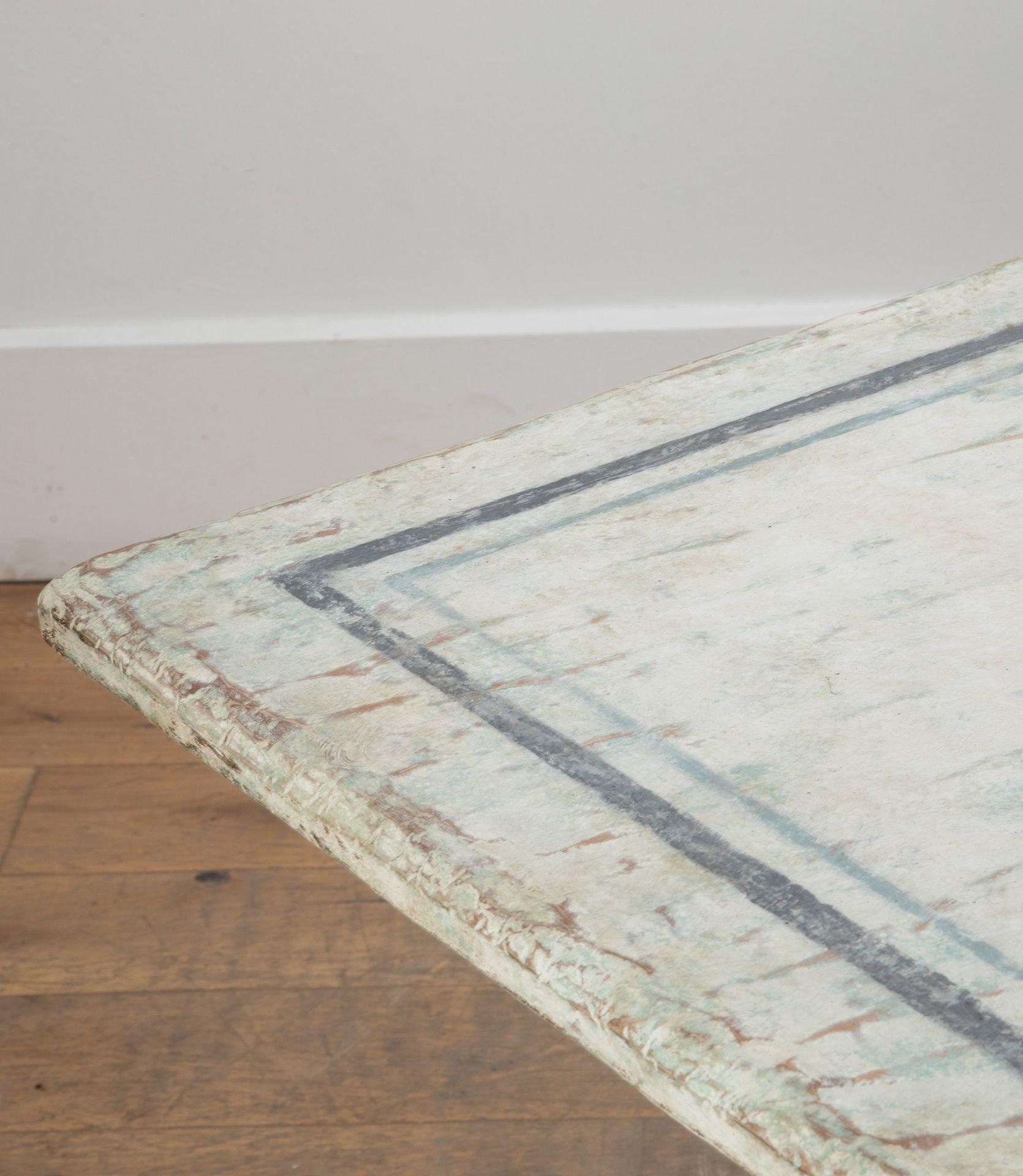 Gesso Large Early 20th Century Italian Tuscan Trestle Table For Sale