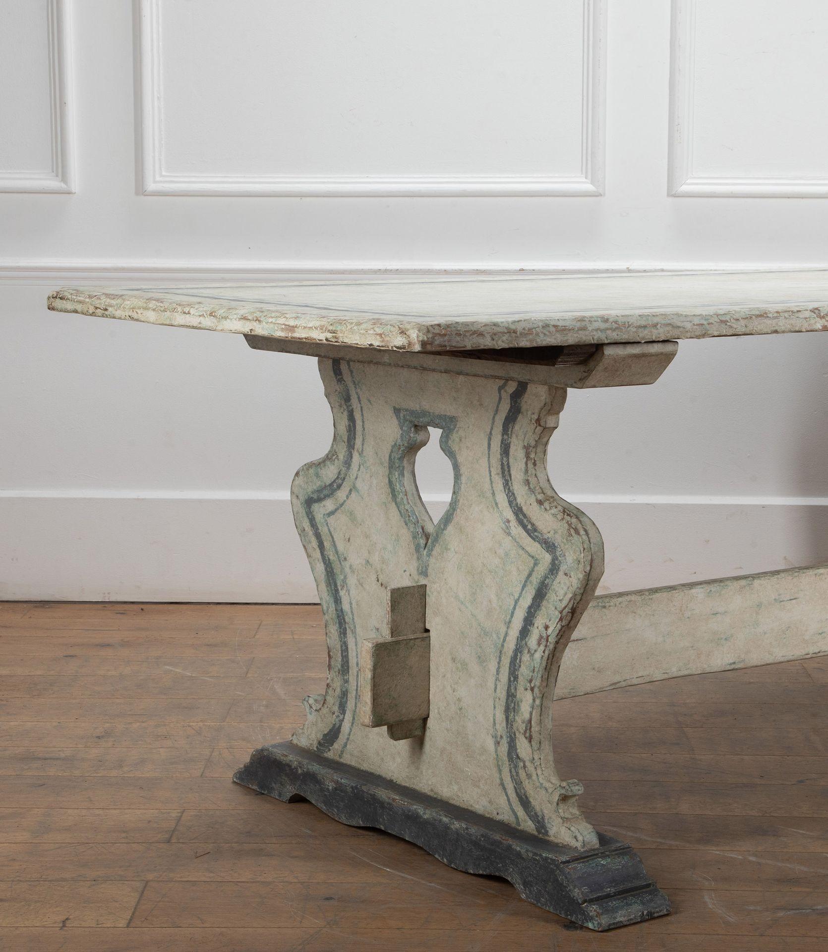 Large Early 20th Century Italian Tuscan Trestle Table For Sale 2