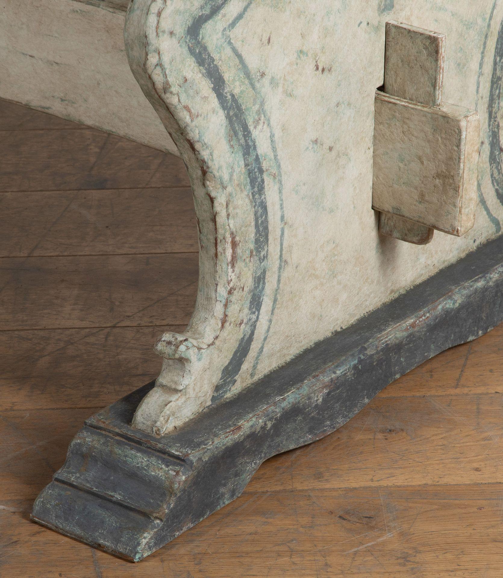 Large Early 20th Century Italian Tuscan Trestle Table For Sale 3