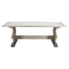 Large Early 20th Century Italian Tuscan Trestle Table