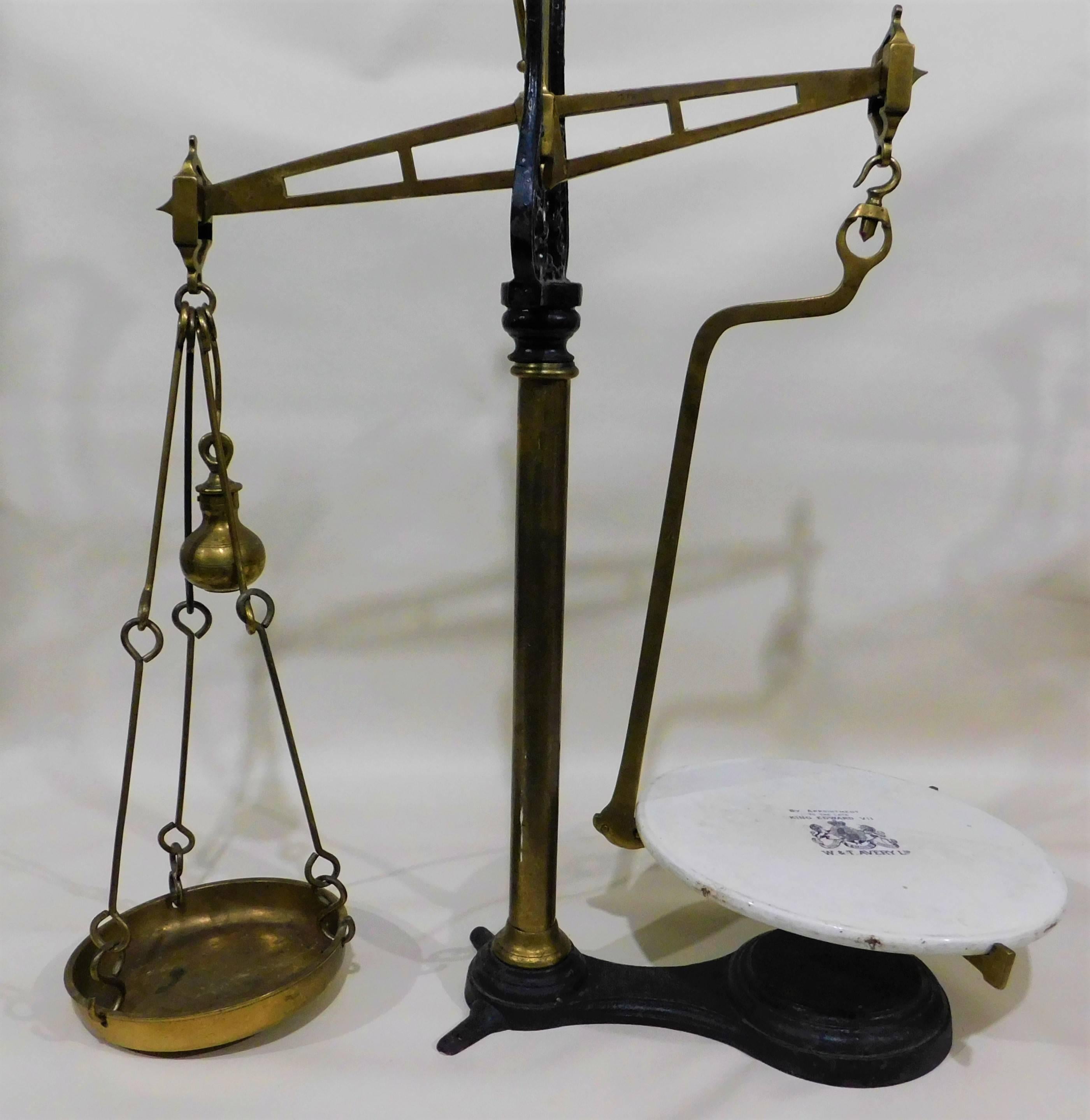 Large Early 20th Century King Edward vii W & T Avery Beam Scale For Sale 9