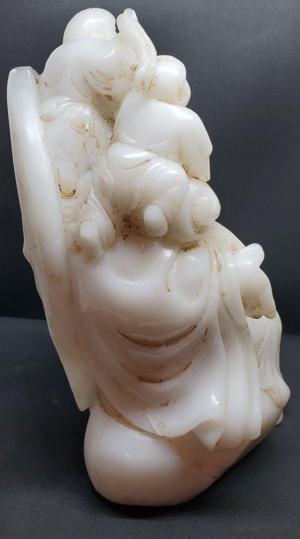 Chinese Large Early 20th Century Laughing Buddha with Children For Sale