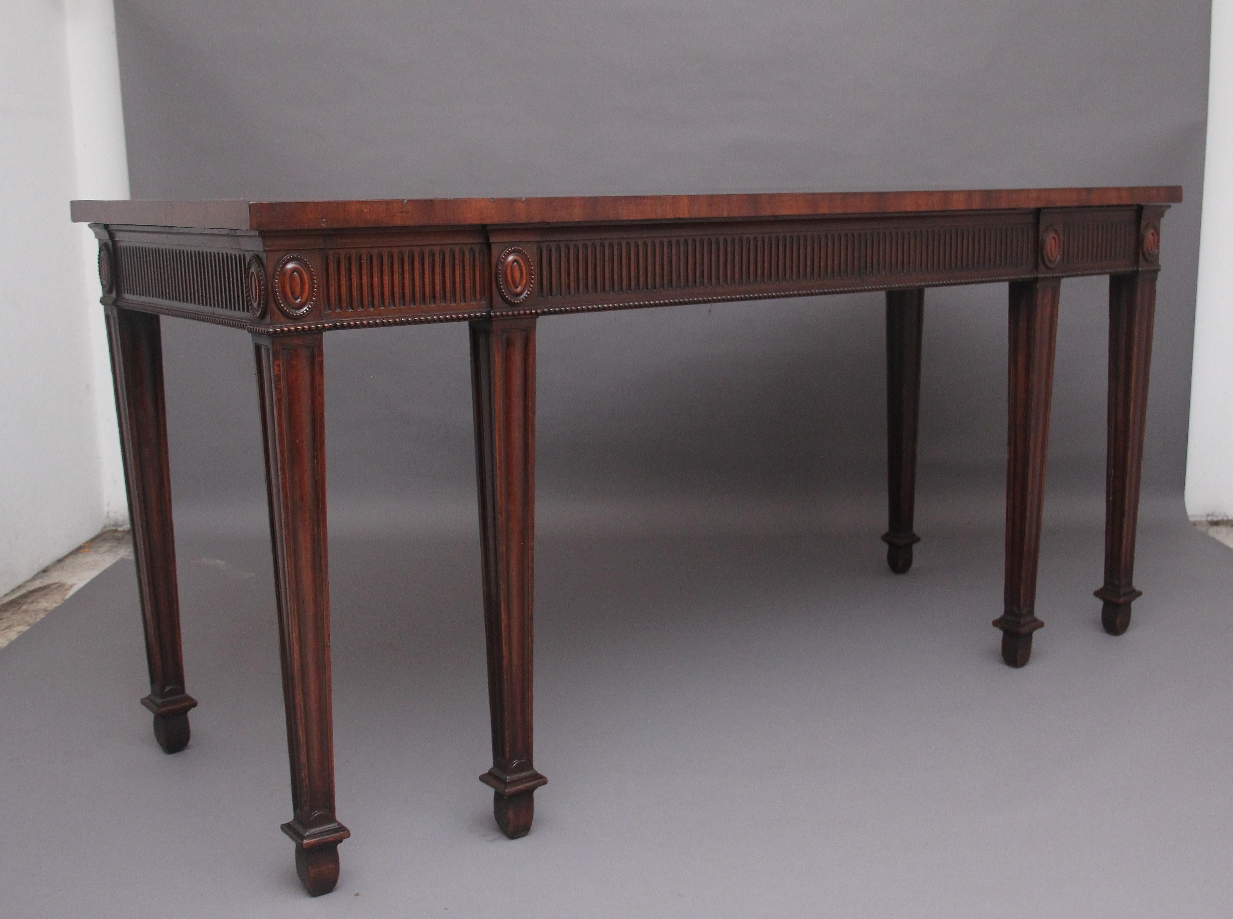 Edwardian Large Early 20th Century Mahogany Serving Table For Sale