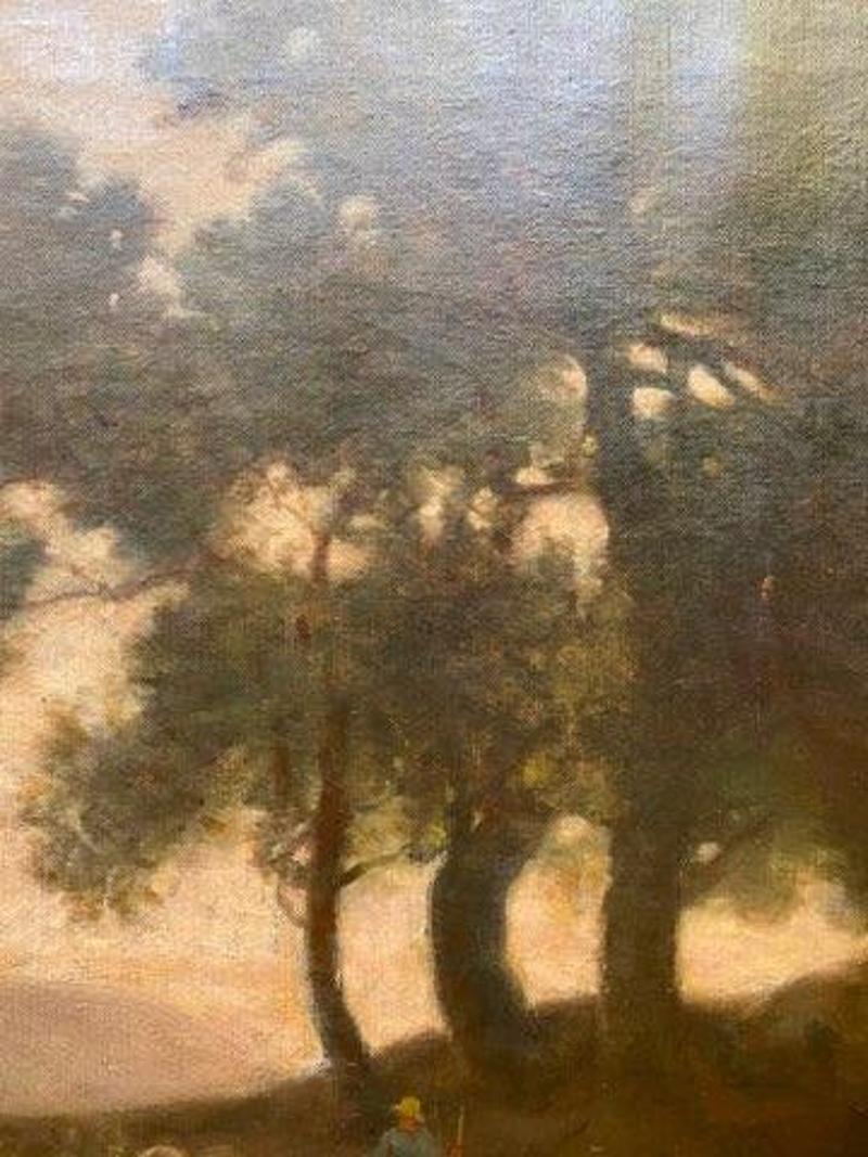 Grande peinture à l'huile sur toile du début du 20e siècle représentant des moutons par Charles T. Phelan Bon état - En vente à Middleburg, VA