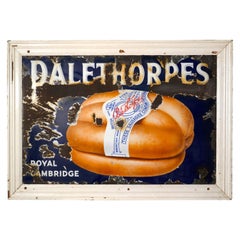 Large Early 20th century Palethorps Pictorial Enamel Sausage Sign  Very Rare