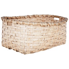 Large Early 20th Century Pine Woven Basket