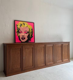 Large Early 20th Century Pitch Pine Sideboard
