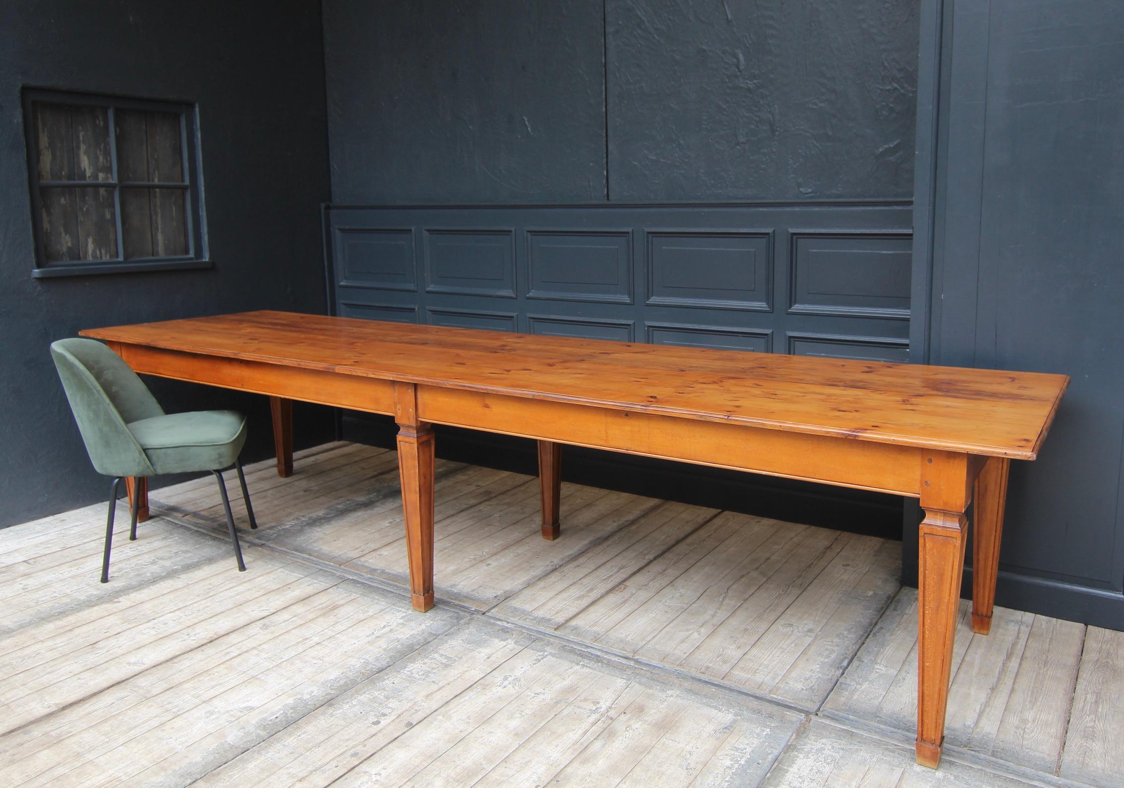 German Large Early 20th Century Rectangular Louis XVI Style Table For Sale