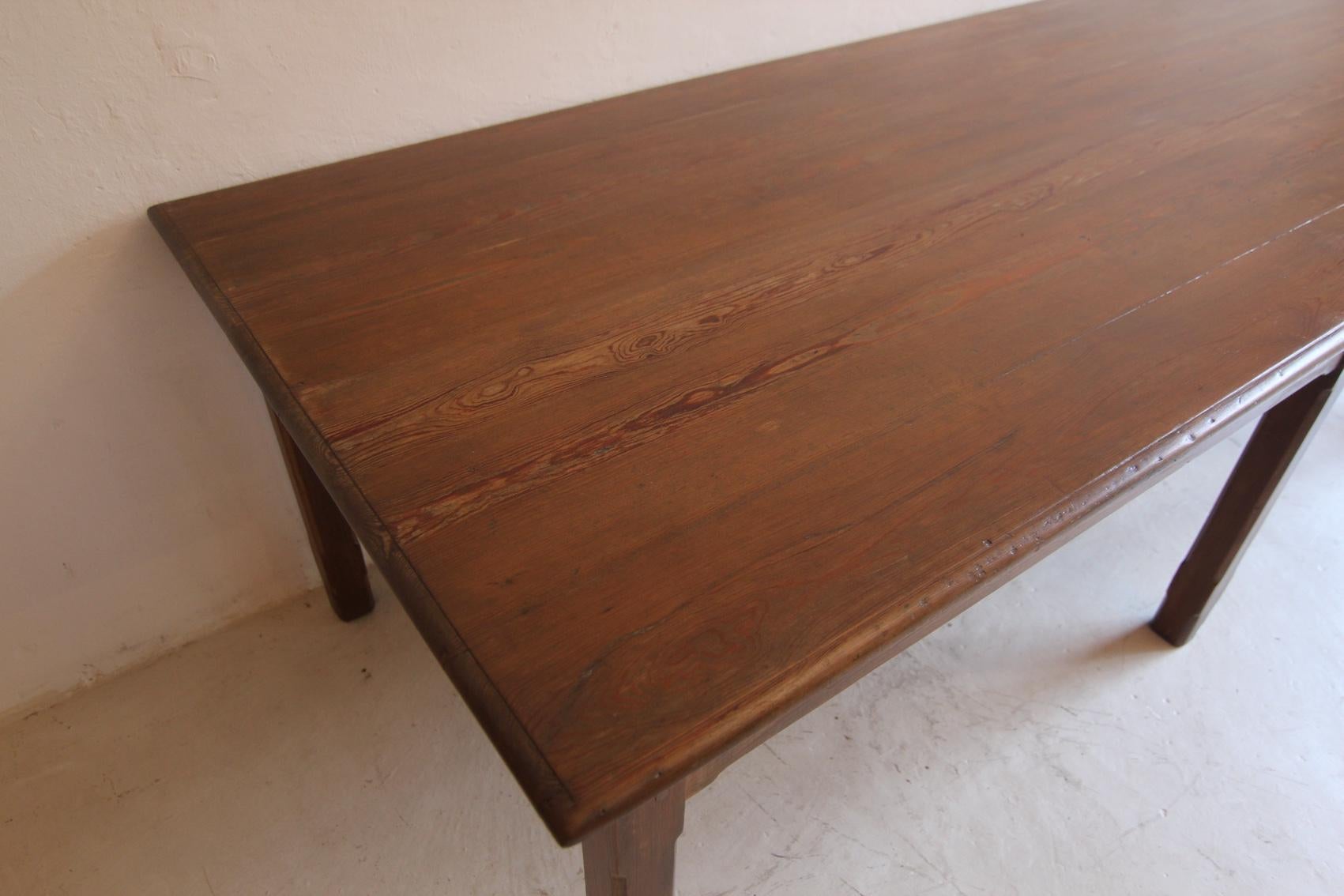 Large Early 20th Century Shop or Dining Table For Sale 8