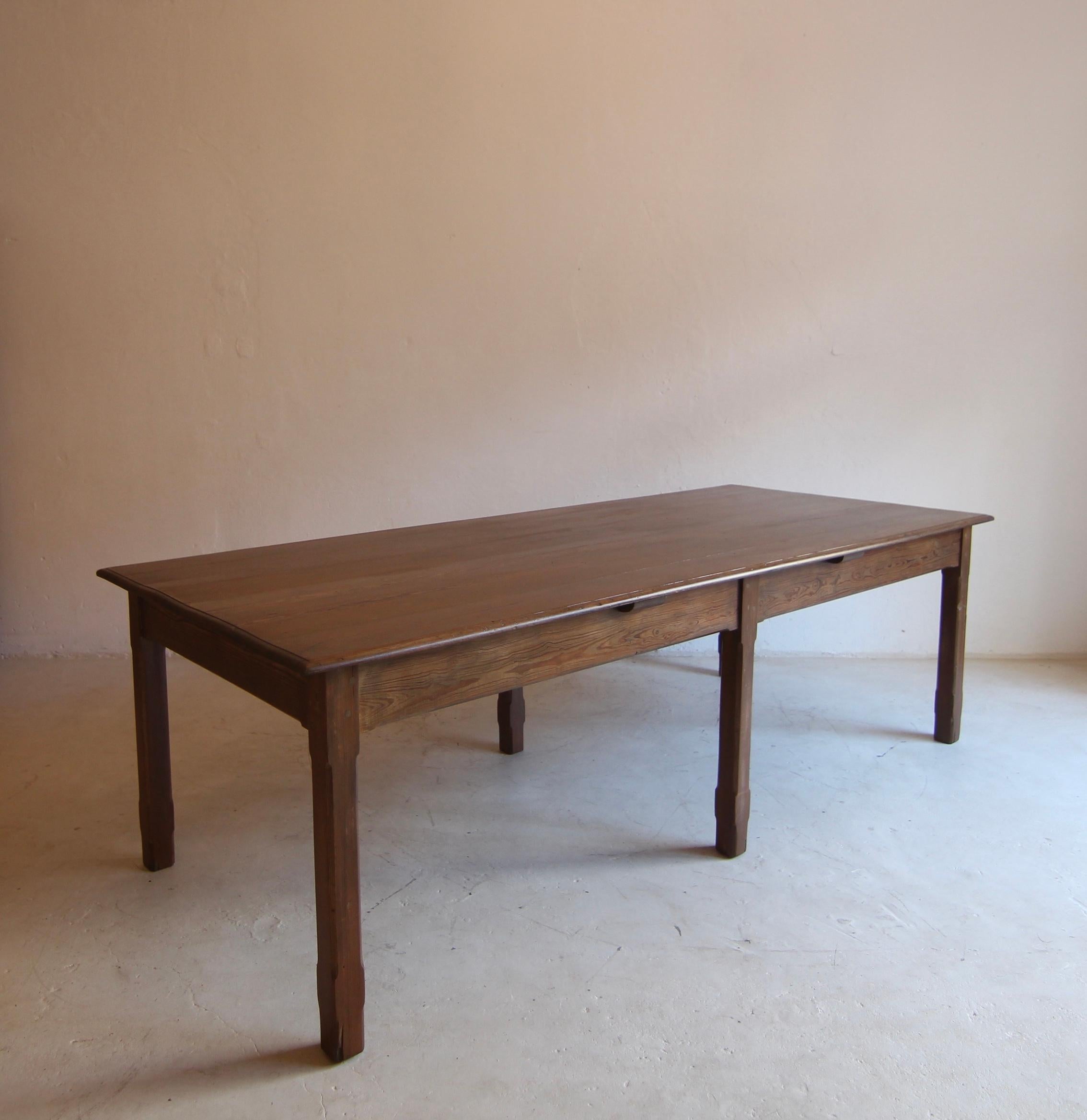 Large Early 20th Century Shop or Dining Table For Sale 11
