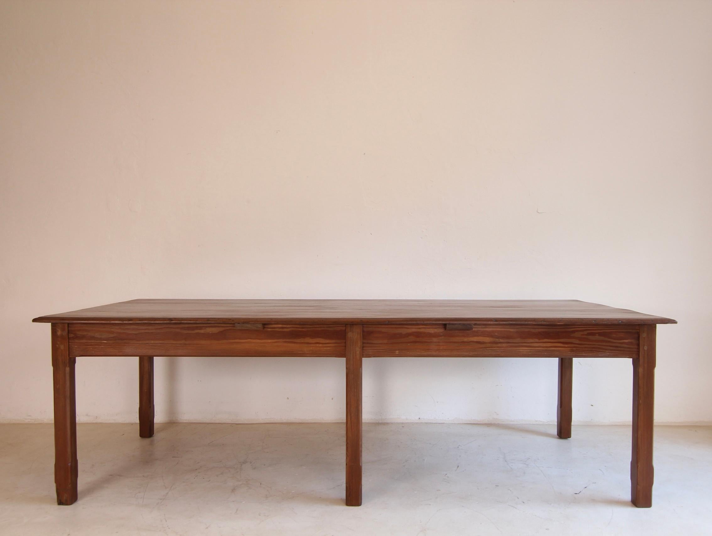 Large Early 20th Century Shop or Dining Table For Sale 15