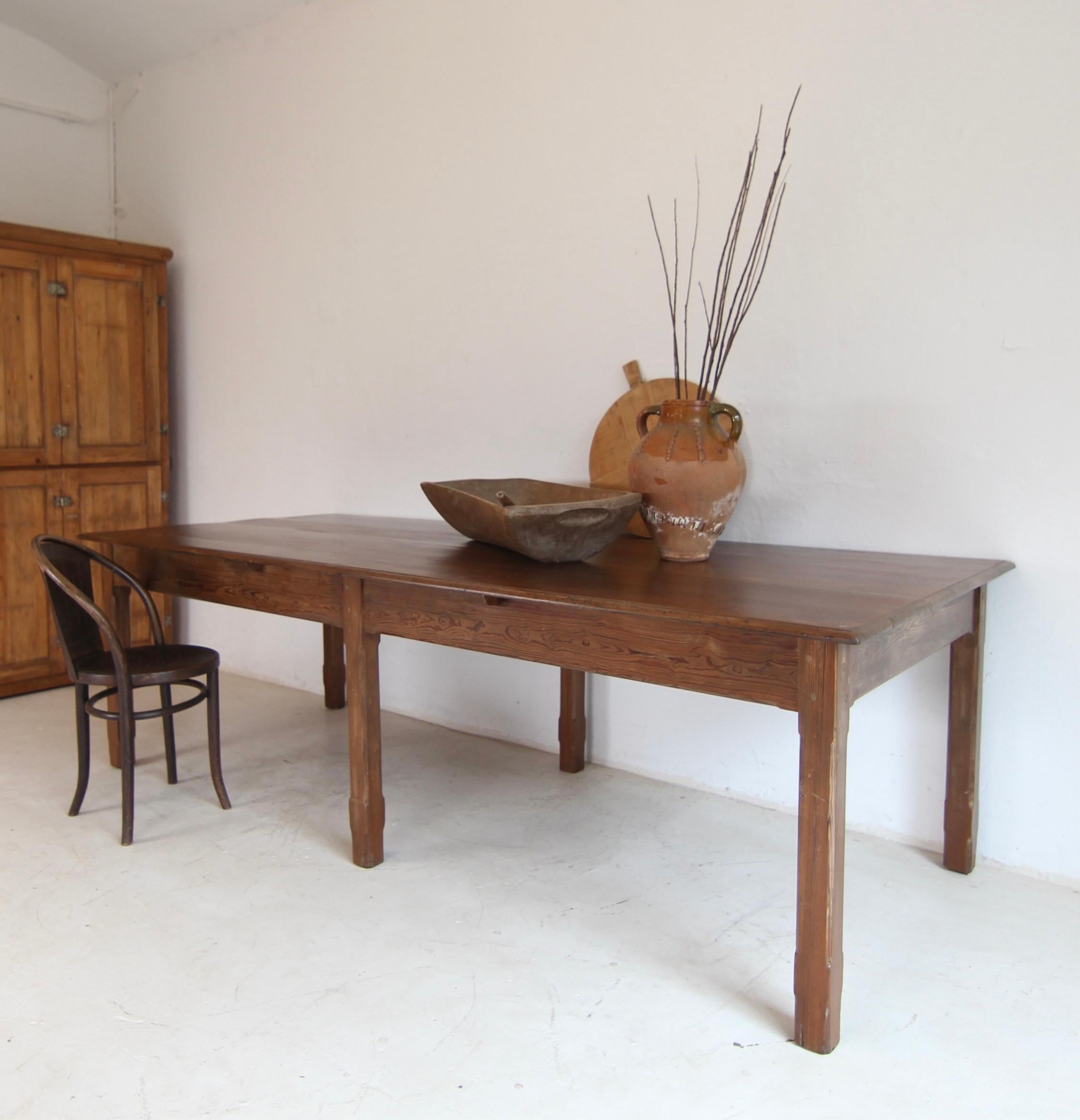 European Large Early 20th Century Shop or Dining Table For Sale