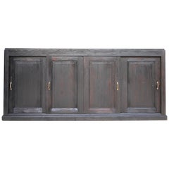 Large Early 20th Century Sideboard with Sliding Doors