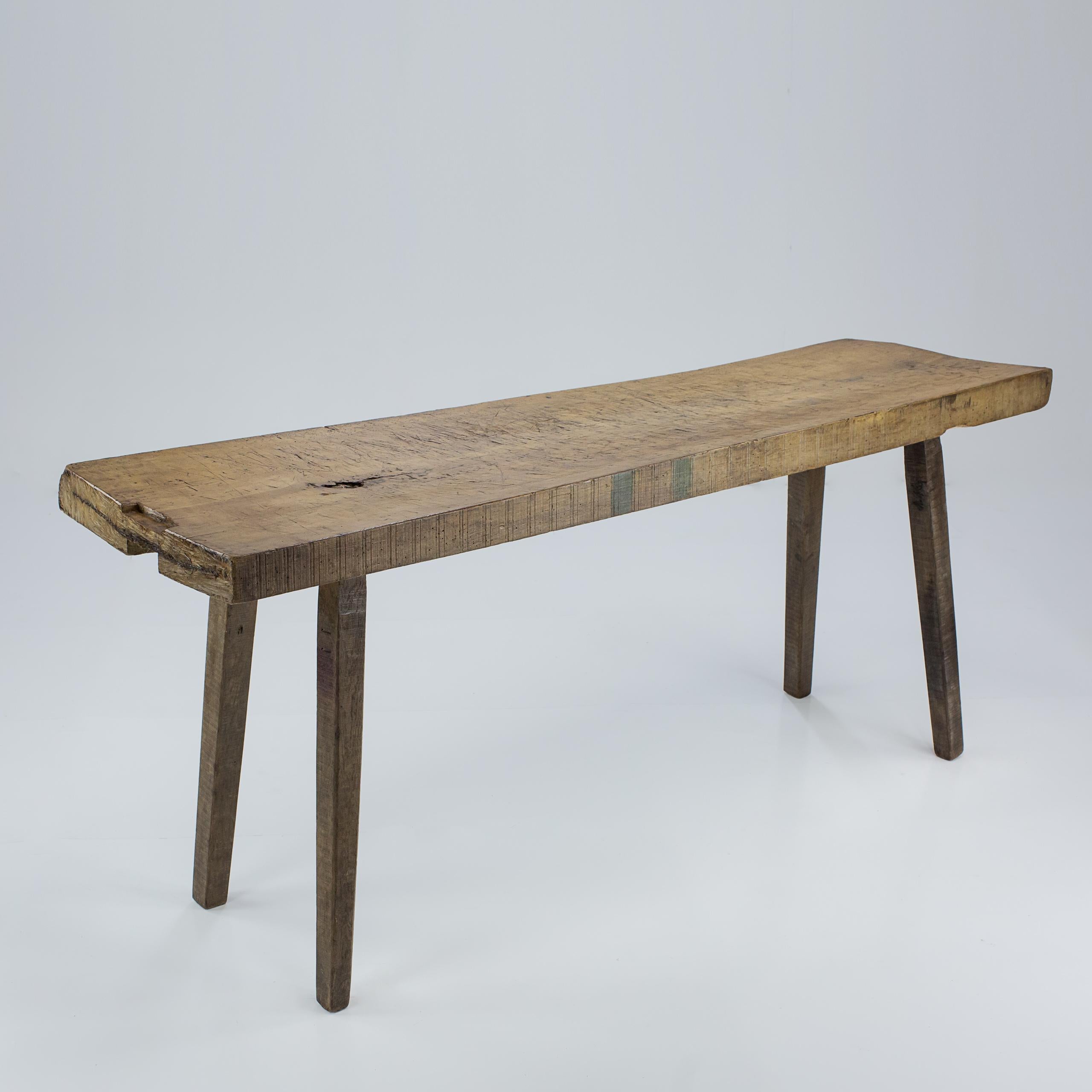 Large Early 20th Century Single Plank Slab Table For Sale 7