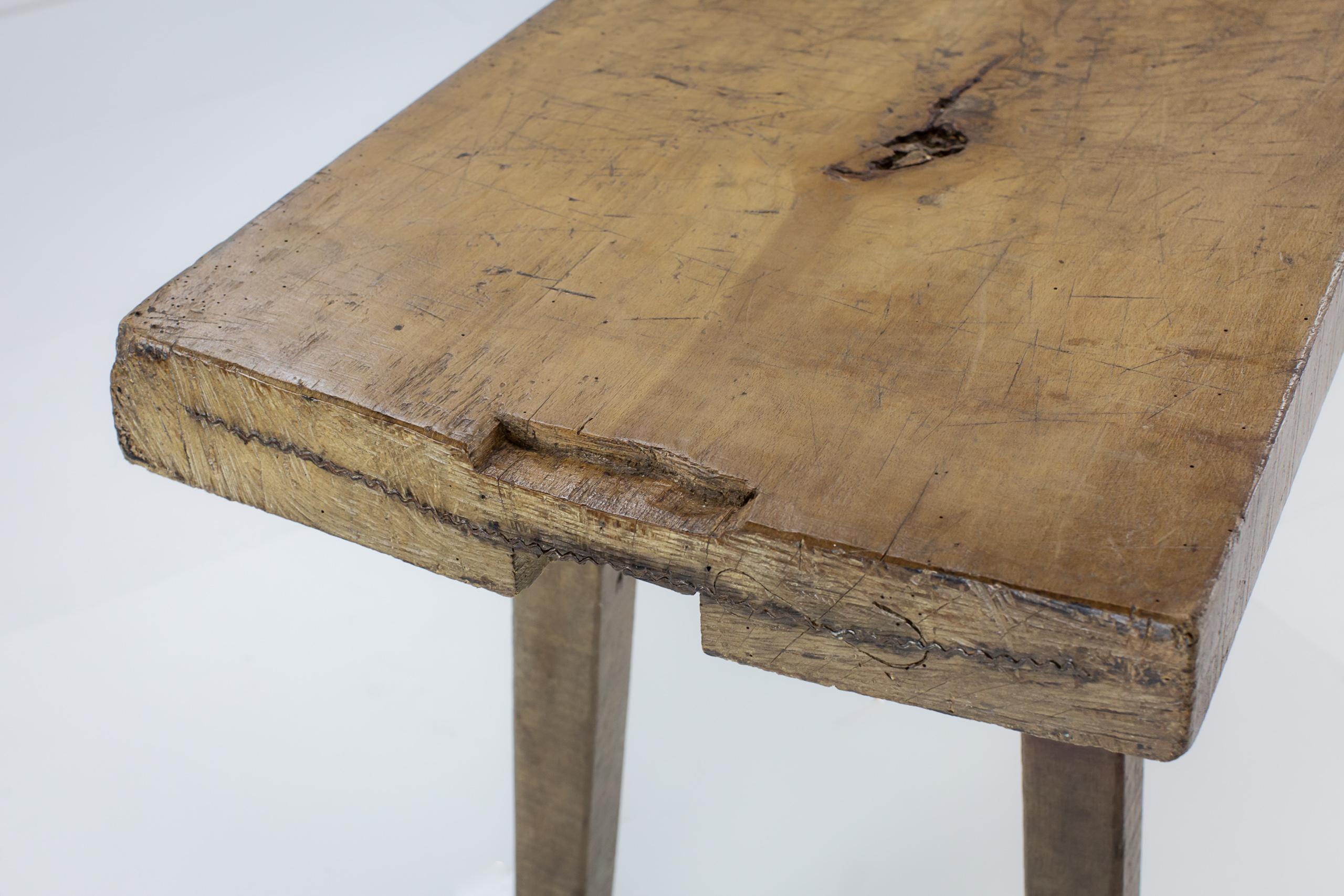 Large Early 20th Century Single Plank Slab Table For Sale 8