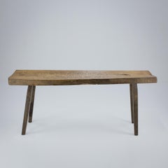 Large Early 20th Century Single Plank Slab Table