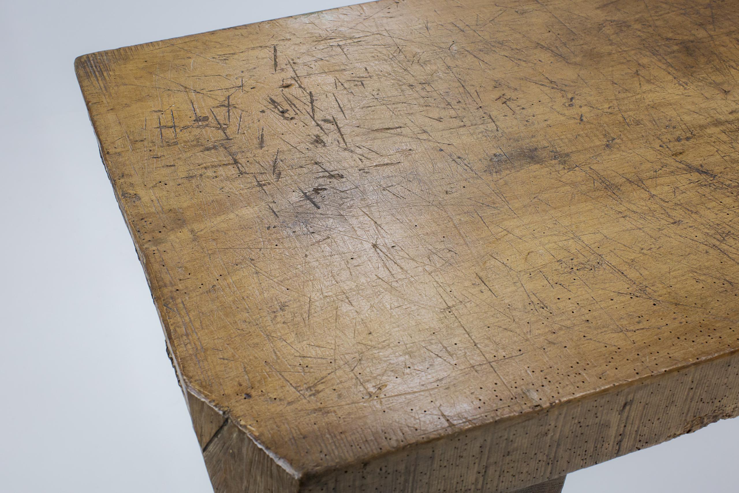 Large Early 20th Century Single Plank Slab Table For Sale 3