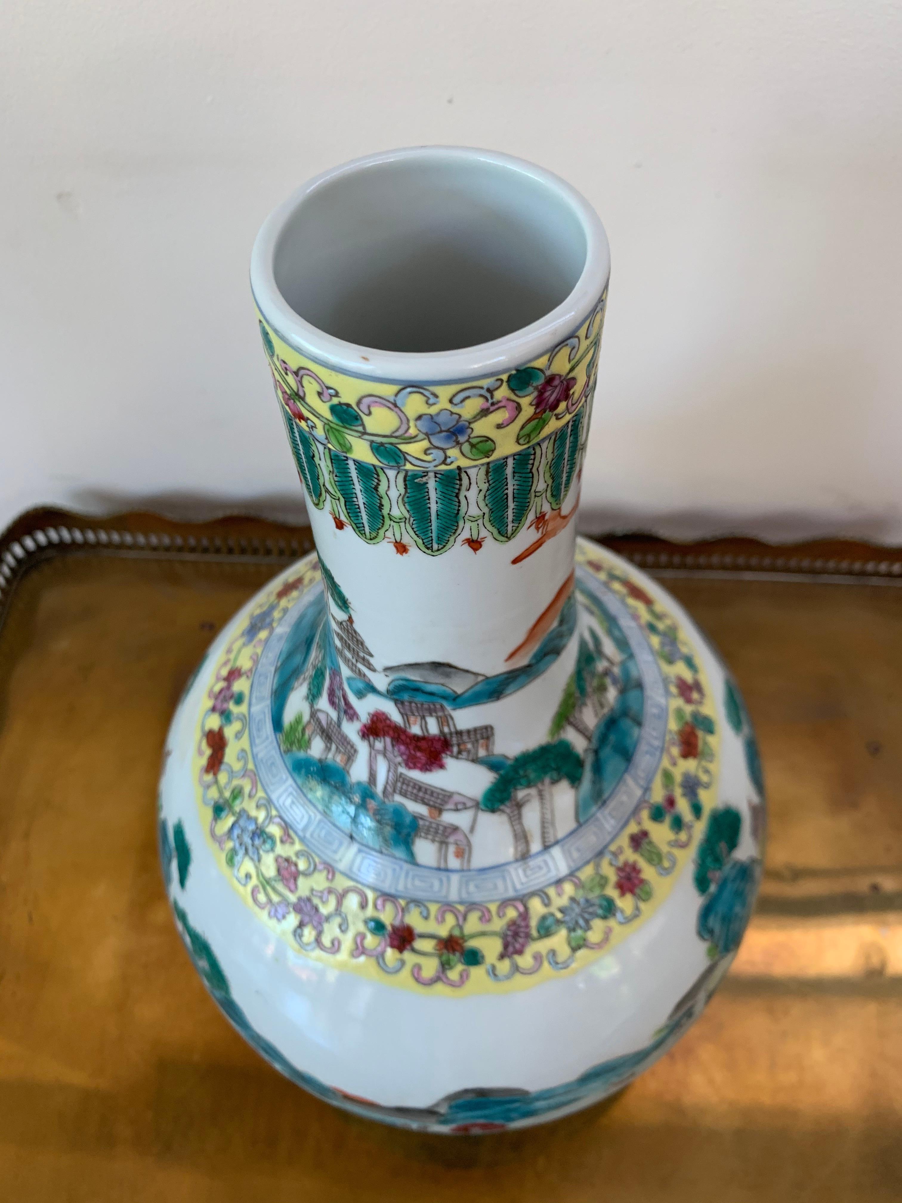 Ming Large Early 20th Century Tianqiuping or Globular Cloisonné Vase For Sale
