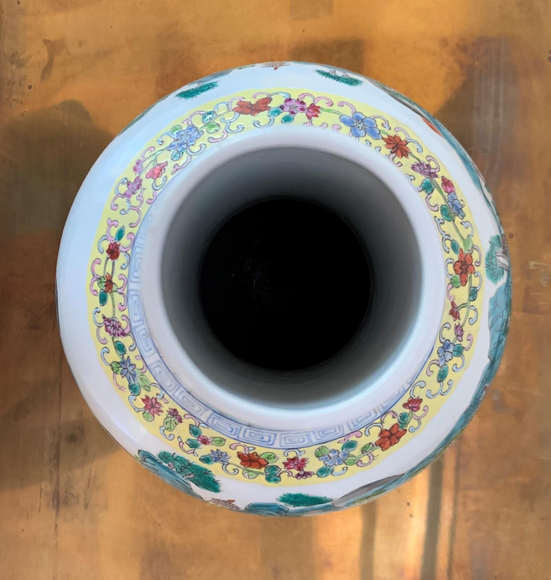 Large Early 20th Century Tianqiuping or Globular Cloisonné Vase In Good Condition For Sale In Miami, FL