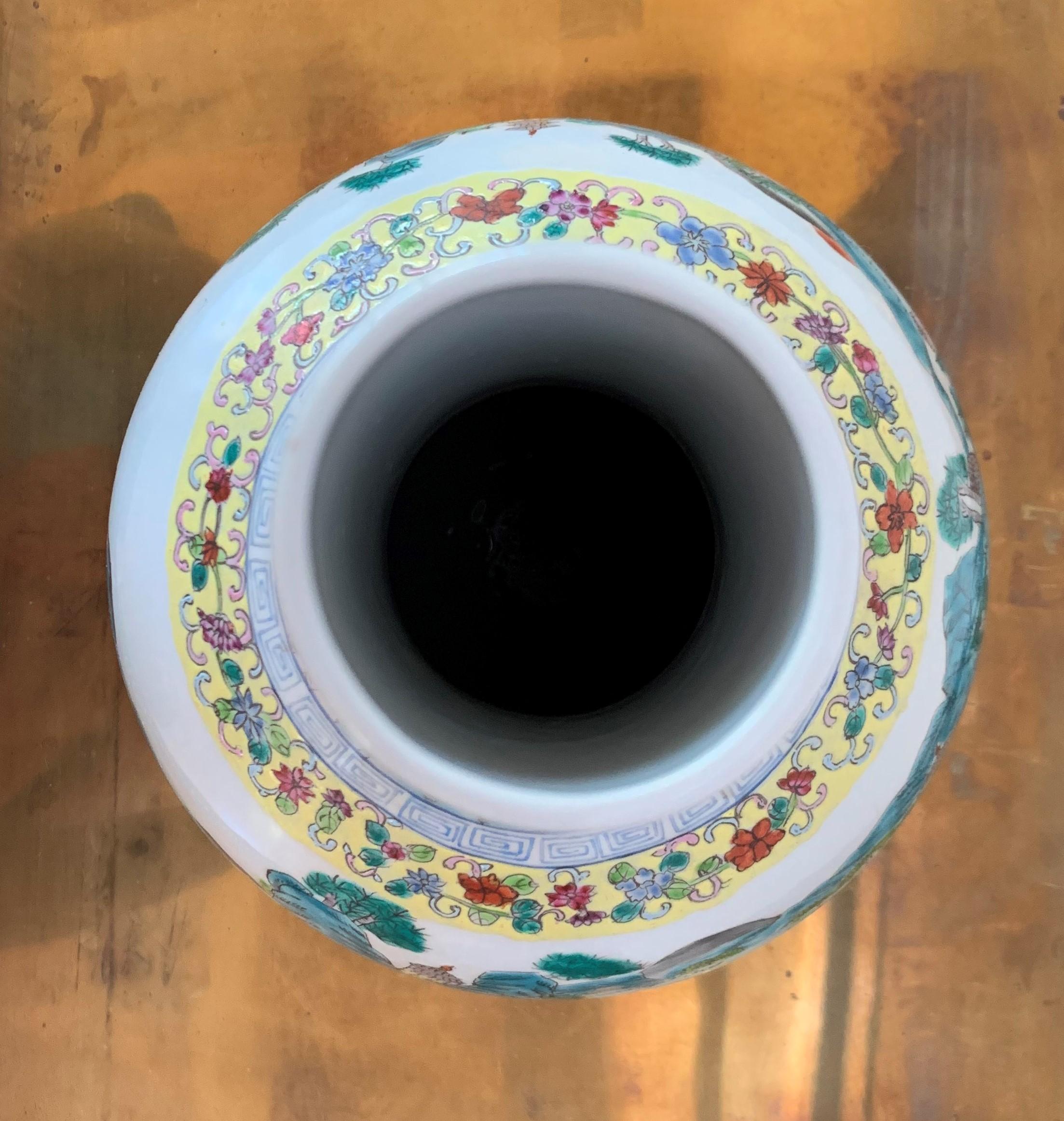 Chinese Large Early 20th Century Tianqiuping or Globular Cloisonné Vase For Sale