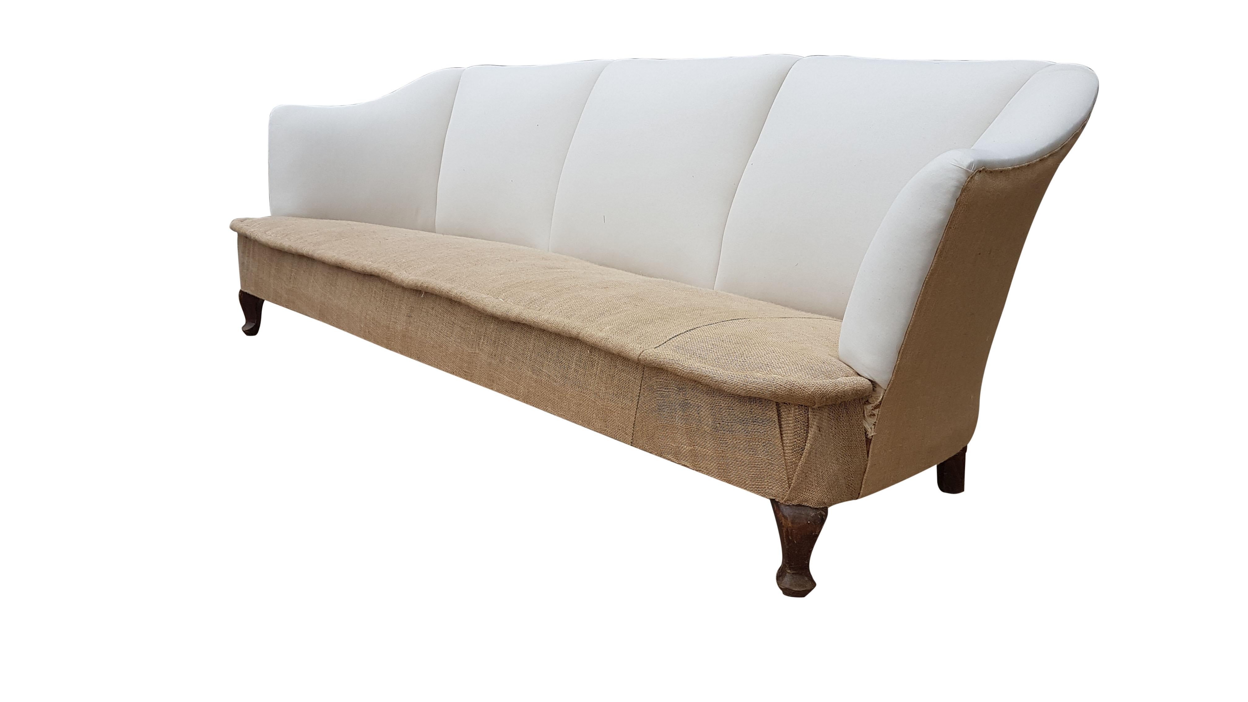 Edwardian Large Early 20th Century Upholstered Sofa