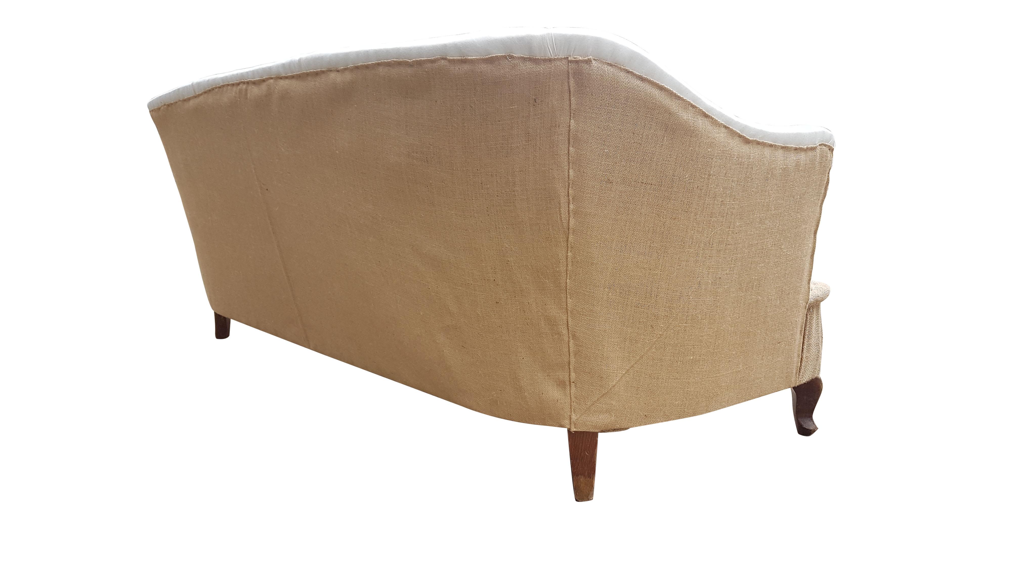 Large Early 20th Century Upholstered Sofa 1