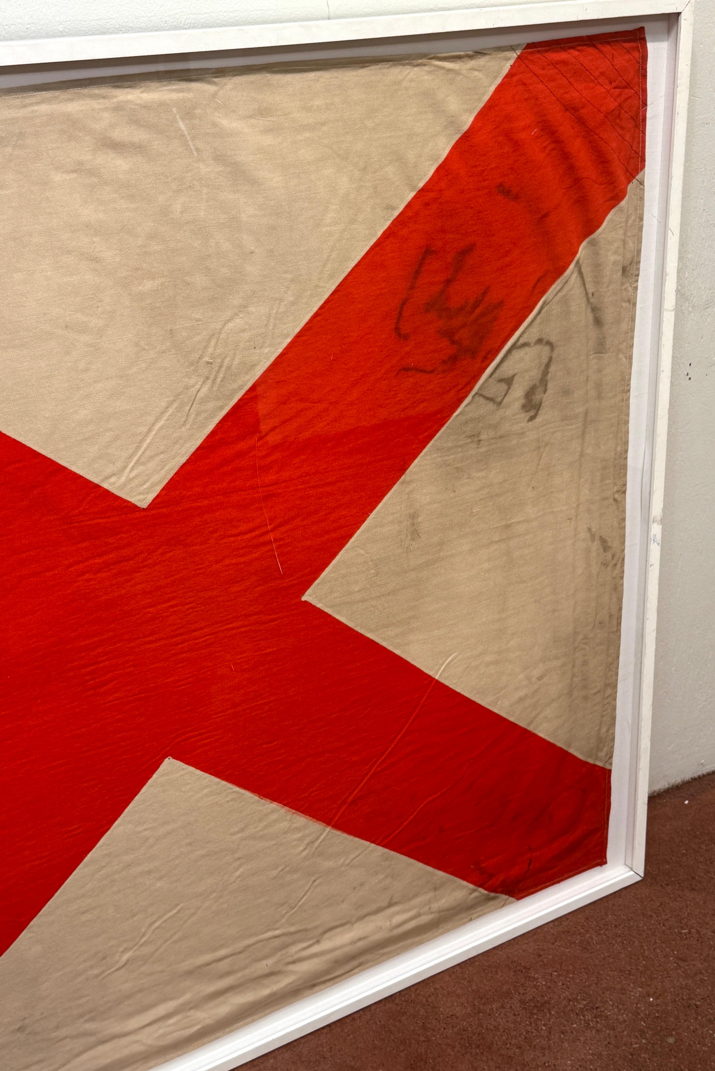 Metallo Bandiera grande dello Stato dell'Alabama, bunting di cotone, 1895-1918 Guerra ispano-americana in vendita