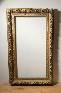 Large Early Antique Gilt / Gilded French Mirror / Art Frame