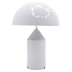 Large Early Atollo Table Lamp in White Lacquered Steel by Vico Magistretti