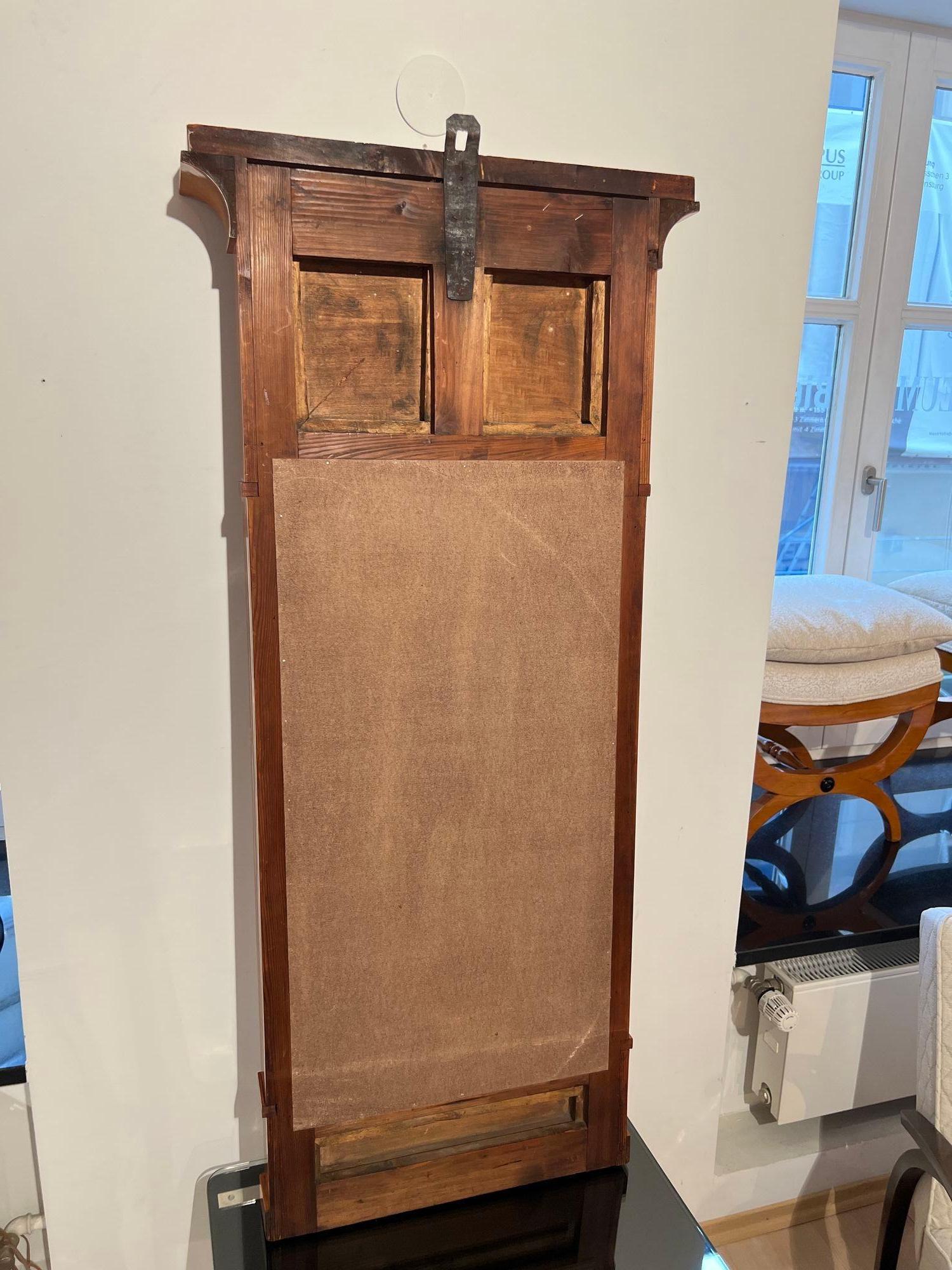 Large Biedermeier Wall Mirror, Cherry Veneer, South Germany circa 1820 9