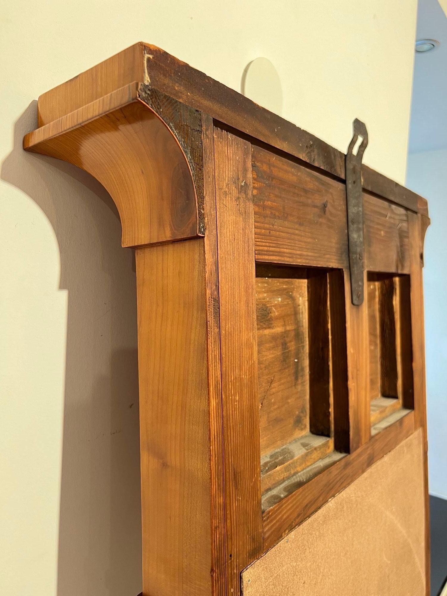 Large Biedermeier Wall Mirror, Cherry Veneer, South Germany circa 1820 10