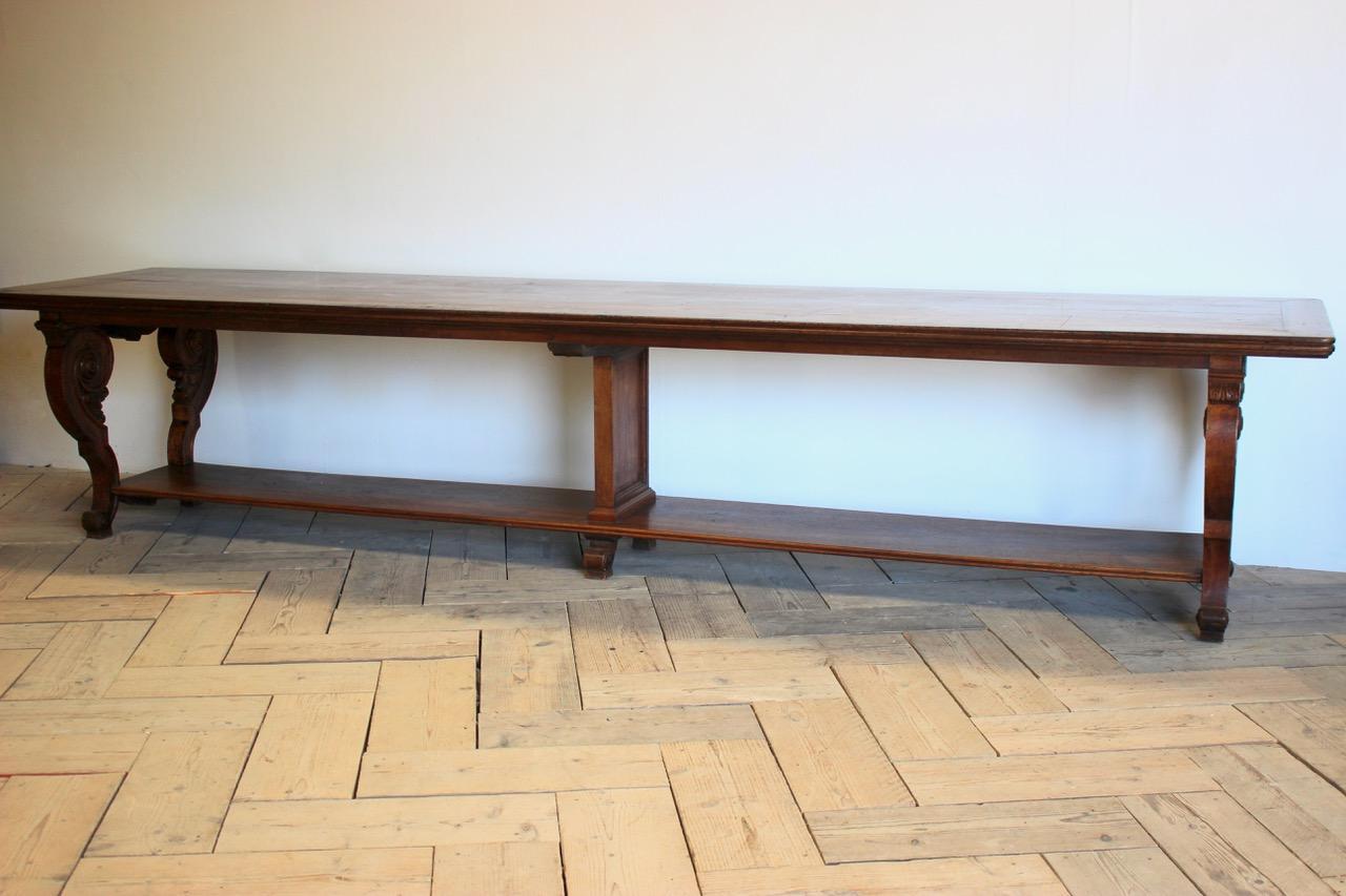 Large Early 19th Century French Walnut Dining Table 2