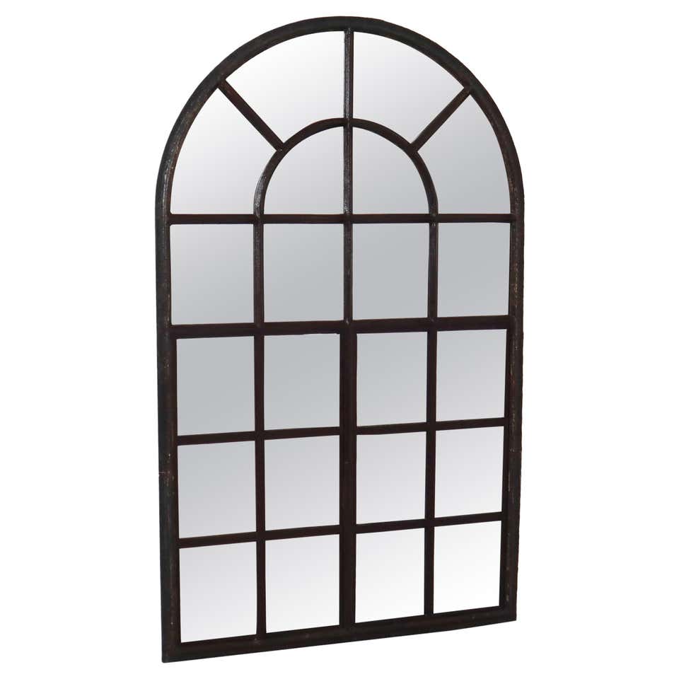Large Georgian Arched Window Pane Mirrors (H 49 3/4 x W 28 1/2) at 1stdibs