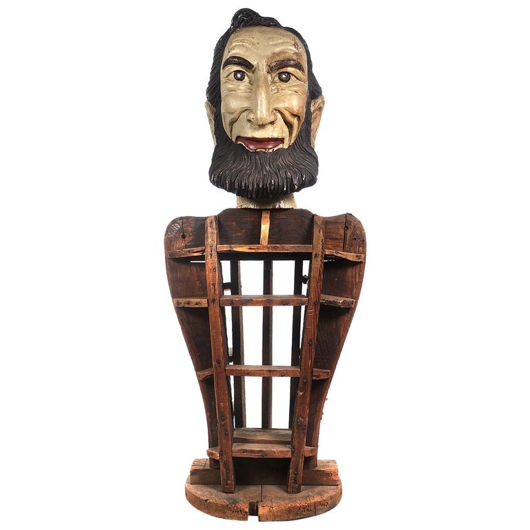 Large Early Folk Art Lincoln For Sale