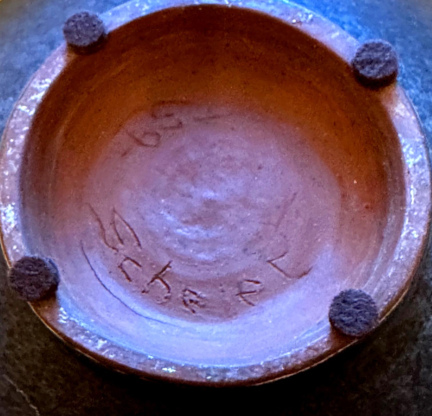 Grande vaso in ceramica scolpita e smaltata Mary and Edwin Scheier in vendita 5